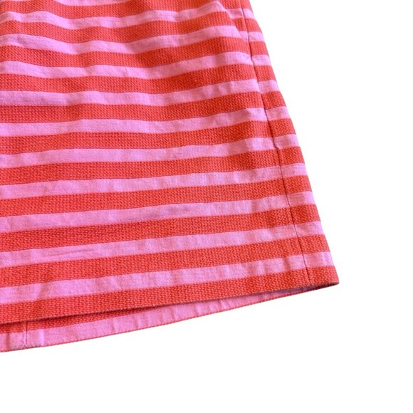J. Crew Pink Red Stripe Mini Skirt Cotton Blend Casual Colorful Size 2 Women's - Picture 3 of 9